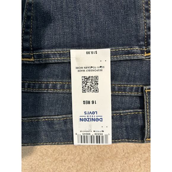 Girls NWT Levi’s Dark Wash Skinny Jeans Adjustable Waist Stretch Size 16 - Picture 6 of 6